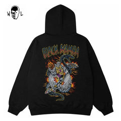 Warren Lotas Black Mamba Snake Hoodie - Black