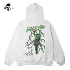 Warren Lotas Lucky Dog Lightning Hoodie - White