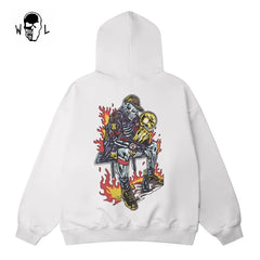 Warren Lotas Championship Trophy Skull Hoodie - White