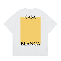 Casablanca Minimalist Block Back Graphic T-Shirt - White