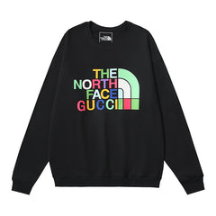 The North Face x Gucci Multicolor Logo Crewneck Sweatshirt – Black
