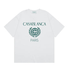 Casablanca Paris Laurel Wreath Logo T-Shirt - White