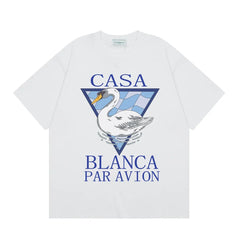 Casablanca Par Avion Swan Graphic T-Shirt - White