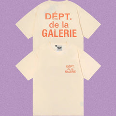 Gallery Dept. DÉPT. de la GALERIE Short Sleeve T-Shirt - Cream/Orange
