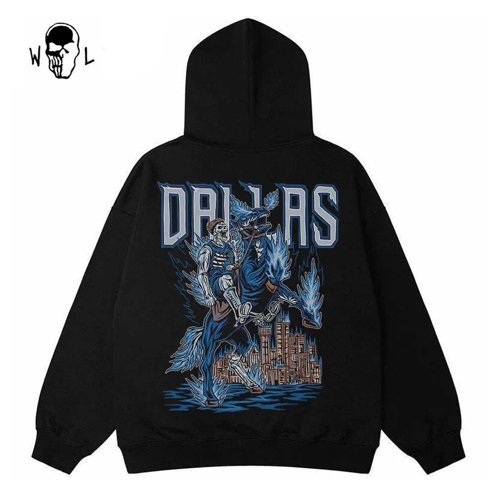 Warren Lotas Dallas Frost Horse Hoodie - Black