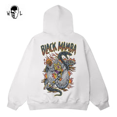 Warren Lotas Black Mamba Snake Hoodie - White