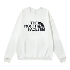 The North Face Mountain Texture Half Dome Logo Crewneck Sweatshirt – White